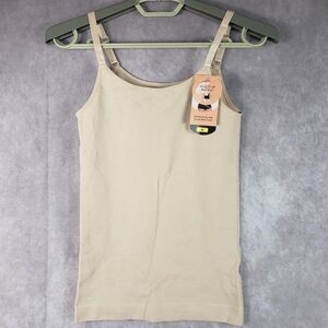 Shapermint Essentials Shaping Cami Top Womens Medium Beige Scoop Neck Shapewear